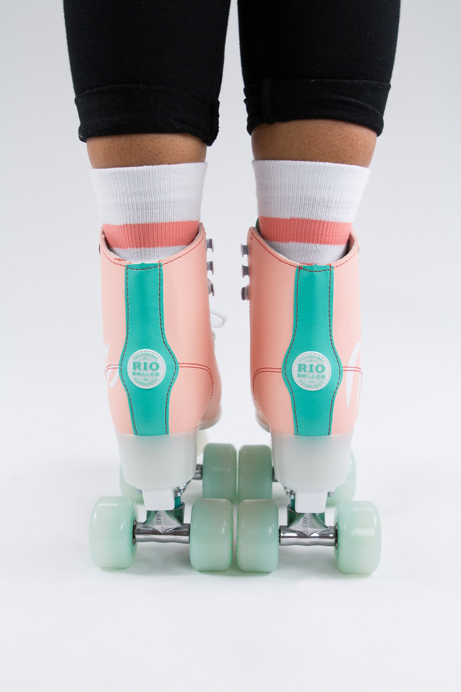 Rio Roller Script Quad Roller Skates Peach