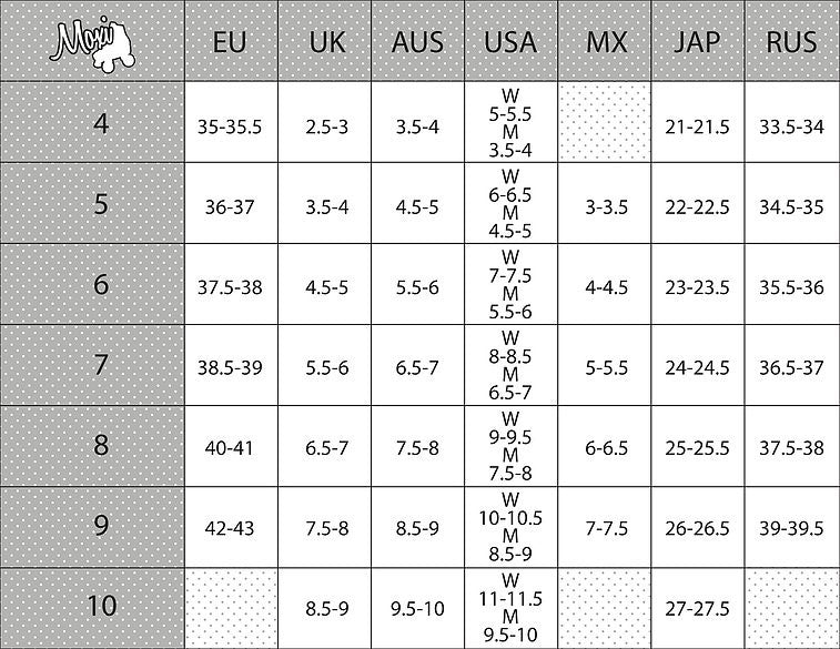 Moxi deals skates sizing