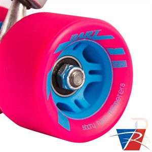 Blue/Pink authentic 2015 Riedell Dart Ombre Quad Speed Skates. SZ 3y